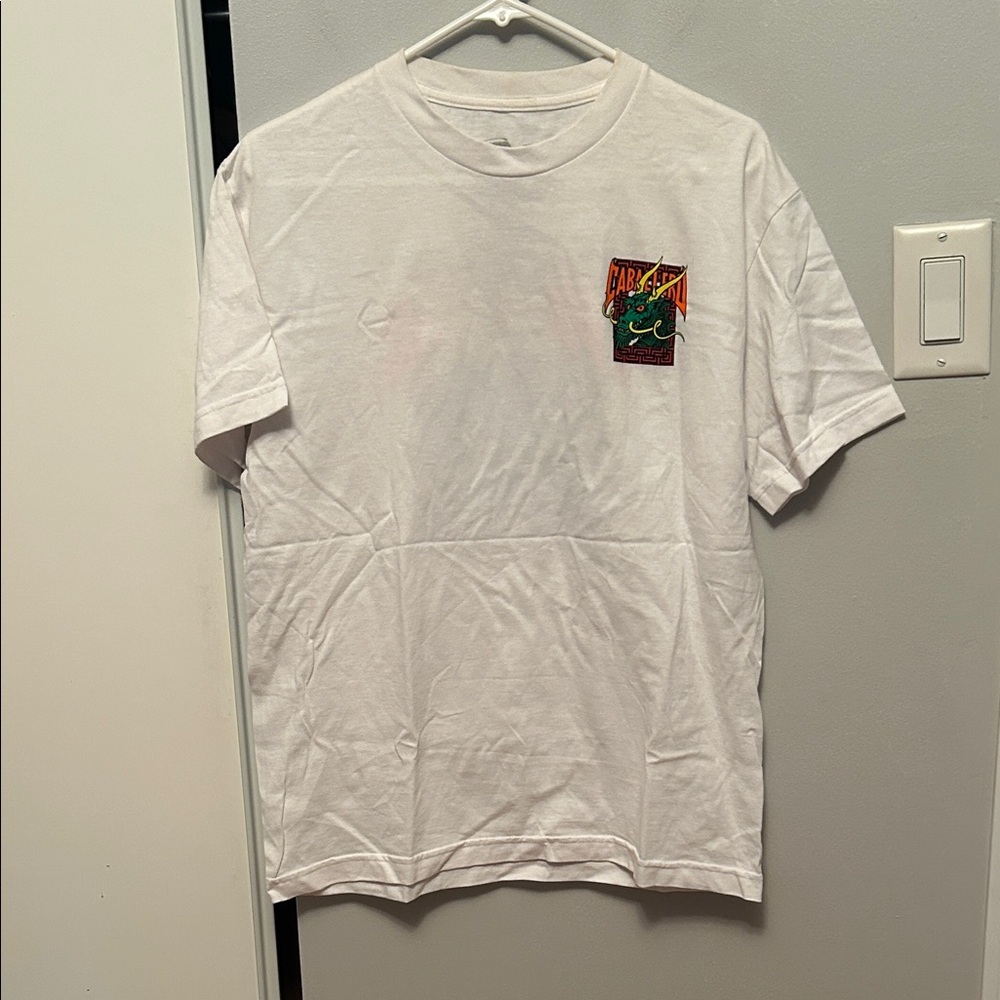 Classic White Graphic Tee with Vibrant Design